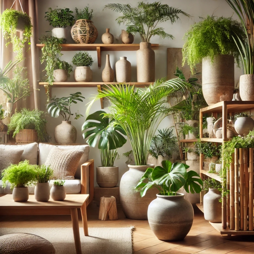 Green Plants and Natural Accessories